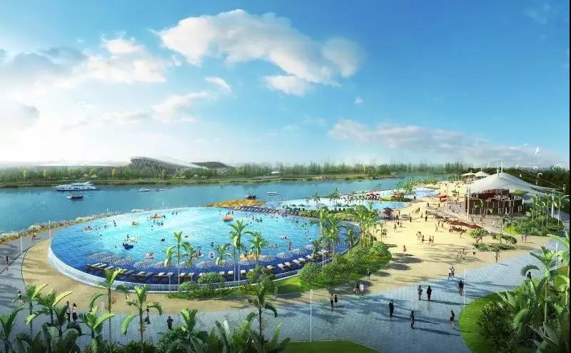 肇庆新区长利湖沙滩公园美景初现！端州城区未来再增一个大型公园！